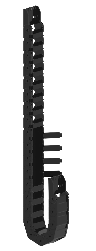 CKS CK20 Y060 R40 YARI KAPALI ÇITALI HAFİF SERİ PLASTİK HAREKETLİ KABLO KANALI