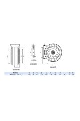 Aircol 125 KF 76W 500m3/h Monofaze Sanayi Tipi Radyal Kanal İçi Fan