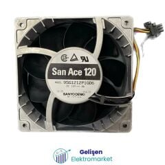 Sanyo Denki 9SG1212P1G06 Yüksek Amper 120x120x38mm 12v Dc 4 Amper Kompakt Fan