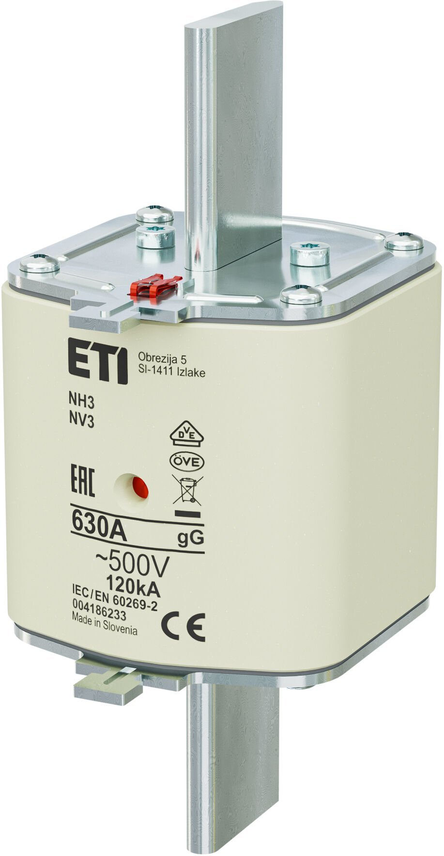 Nh3 gG 500A 630V 4186233 Bıçaklı Sigorta