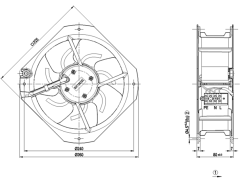 Ebm Papst W2E200-HK38-01 Kompakt Fan 230V AC W2E200 HK38 01