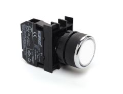 B100D* Yaylı Buton (10 Adet) Beyaz